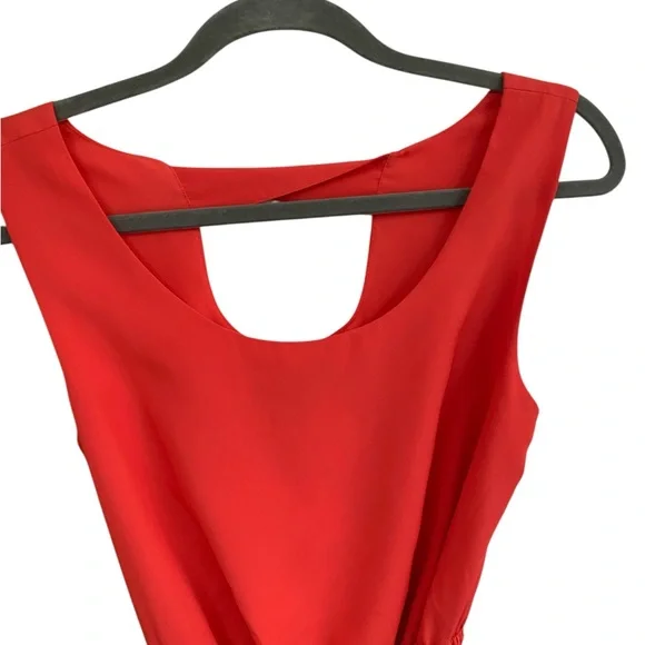 Cute Red Gap Sleeveless Dress S - Picture 3 of 4